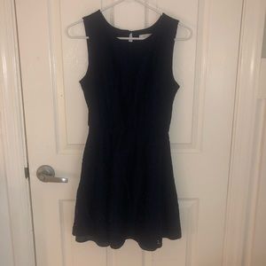 Delia’s navy lace dress